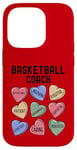 Coque pour iPhone 14 Pro Tee-shirt humoristique pour entraîneur de basket-ball