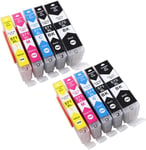 10 Cartouche d'encre Compatible pour Canon 570 XL 571 XL pour Canon PIXMA TS5050 TS6050 MG5750 TS5055 MG6850 TS6051 TS6052 MG5753