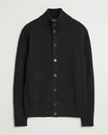 Zanone Virgin Merino Wool Chioto Cardigan Black