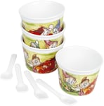 Snow White and the Seven Dwarfs The Seven Dwarves - Set of four ice cream cups with teaspoons Trays multicolour