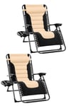 Luxury Gravity Garden Sun Lounger Relaxer Chair