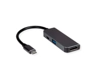 Value 12.99.1141, Kabel, Usb 3.2 Gen 1 (3.1 Gen 1) Type-C, Svart, 3840 X 2160 Pixlar, 60 Hz, 0,12 M