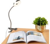 Lampe de bureau pince 25 LED FRANTZ nickel