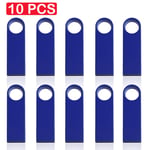 Mini clé USB en métal uno,clé USB créative,clé USB,disque U doré,capacité réelle,cadeau d'affaires,64 Go,32 Go,128 Go,10 pièces - Type Dark blue-4 GO