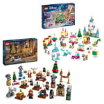 LEGO Disney Princess + Calendriers de l'Avent Harry Potter 2024, Ensemble de Jouets de Construction du Compte à rebours de Noël, Jouet Fantastique de Poudlard pour Enfants, 43253 + 76438