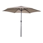 Urban Living SUNNYDAYS PARASOL DIAM 300CM INCLINABLE TAUPE MAT ALUMINIUM BALEINE ACIER