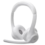 Logitech Zone 300 Wireless Headset Off White Dual Noise-Canceling MicsRecycled Plastic