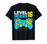 Level 16 Year Old Unlocked 16th Birthday Boy Video Gamer T-Shirt