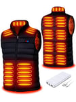 Warmy Veste Chauffante Homme Femme Gilet Chauffant Homme Électrique Chargement USB 13 Zones de Chaleur(M)