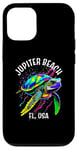 iPhone 12/12 Pro Jupiter Beach Florida USA Abstract Turtle Design Case