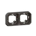 Support plaque encastré 2 postes étanche anthracite Plexo LEGRAND