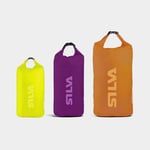 Silva Drybag set / vattentäta packpåsar Dry Bag, 70D, 3/6/12 liter, gul/lila/orange, 3-pack