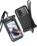 YOSH Large Waterproof Phone Pouch up to 8.5" [Specially for Big Phones], 2 Pack IPX8 Underwater Phone Case for Swimming for iPhone 16 15 Plus 14 13 Pro Max, Waterproof Bag for Samsung S24 S23 Ultra