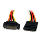 StarTech.com 12in 15 pin SATA Power Extension Cable - SATA Power Male to Female