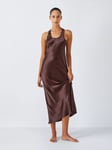 John Lewis Silk Slip Nightdress, Chocolate Torte