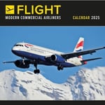 Flight, Modern Commercial Airliners Square Wall Calendar 2025 (häftad, eng)