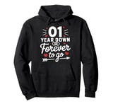 First Anniversary One Year Down Forever Go Wedding Gift Pullover Hoodie