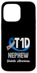 Coque pour iPhone 14 Pro Max Sensibilisation au diabète de type 1 T1D Neveu