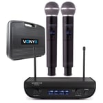 Vonyx 179.212 WM82 Digital UHF 2 CH Wireless Microphone Set with 2 Handhelds