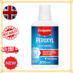 Colgate Peroxyl Antiseptic Mint Flavour Mouthwash 300ml - Alcohol Free, Pack 1