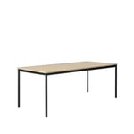 Muuto Base dining table Oak. black stand. plywood edge. 190x85cm