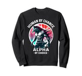 I Heart Werewolfs Alpha Funny Cringe Werewolf Wolf Meme Sweatshirt