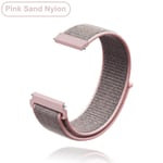 Uudet 18mm 20mm 22mm hihnat Garmin Venu 2S Ranneke Vivoactive 3 4S 4 Forerunner 245 645 Galaxy Watch 4 Classic 42 46mm PinkSand Nylon 20mm