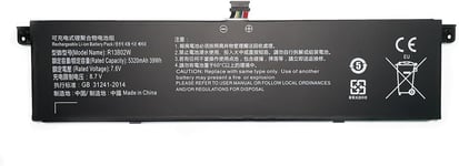 R13B01W R13B02W Batteries d'ordinateur Portable pour Xiaomi Mi Air 13.3"" 2018 161301-01 Series TM1604 TM1613 (7.6V 39Wh)