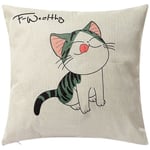 D'Oreiller CarréE Chat, DéCor à la Taies D'Oreiller en Housses de Coussin pour Canapé Voiture Motif de Mode 45X45Cm