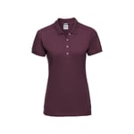 Russell Ladies' stretch polo - Burgundy - S