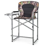 Chaise De Camping Pliante Avec Table Latérale Amovible Charge 150 Kg Chaise De Pêche Avec Porte-Gobelet Pour Chasse Randonnée Helloshop26 20_0005010