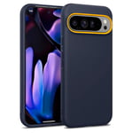 Caseology Nano Pop for Google Pixel 9 Pro XL Case, [Soft & Dust Free Material] [Military Grade Drop Protection] Side Grip Patterns Case Cover for Pixel 9 Pro XL - Blueberry Navy