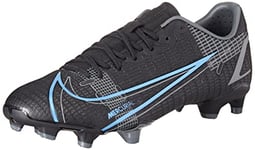 Nike Unisex Vapor 14 Academy FG/MG Soccer Shoe, Black/Black-Iron Grey, 5.5 UK