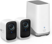 S300(3C), Camera Surveillance WiFi exterieure sans Fil, Résolution 4K, Vision Nocturne Couleur, sans Frais mensuels, Nécessite HomeBase 3, 2+1.[G317]