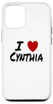 Coque pour iPhone 12/12 Pro I Heart (Love) Cynthia Cute Matching Couple Conjoint Marié