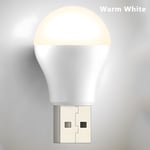 Lampe à Prise LED USB 1W 5V 1A,Protection des Yeux Lumineuse,Lumière de Livre,Ordinateur,Charge Mobile,Veilleuse,1/2 Pièces - Type 1pcs Y3 Warm White