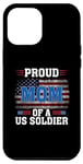 Coque pour iPhone 12 Pro Max Veteran American USA Flag Patriot Proud Mom Of A US Soldier