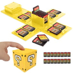doepeBAE Nintendo Switch Game Card Storage Box Video Game Card Holde Protective System Game Card Organizer Travel Container Box Hard Can Store with16 Game Cards(Question Yellow)