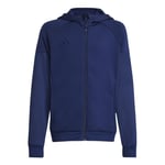 adidas Hettegenser Tiro 25 Full Zip - Navy Barn, størrelse 128 cm