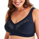 Swegmark BH Cotton Star Soft Bra Marin bomull E 80 Dam