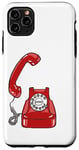 Coque pour iPhone 11 Pro Max Cadran rotatif vintage - Téléphone filaire - Couleur graphique rétro