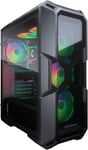 Gaming|Boitier Pc Gaming|Boitier Mx440G Rgb Verre Trempe-3 Ventilateurs Rgb Inclus-2 Ports Usb 3. 0 Et 1 Port Usb 2. 0-Performances De Refroidissement Élevées