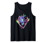 Japanese Vaporwave Synthwave 80s 90s Aesthetic Trippy Tiger Tank Top