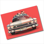 METAL Ghostbusters ECTO-1 Poster Movie Sign Tin Wall Art Man Cave RED 15x10cm D2