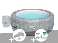 Kit spa gonflable Bestway Lay-Z-Spa Honolulu rond Airjet 4/6 places + Kit traitement brome + 2 appuie-t?tes