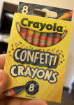 Crayola confetti ￼Crayons - New - Very Rare Made In USA Confetti Fun