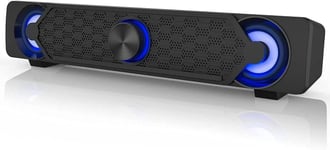 Smalody PC Speakers, Computer Speaker, USB Soundbar, Gaming Speaker with Cool L