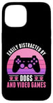 iPhone 15 Easily Distracted by Video Games and Dogs Gamer Women Girls Case