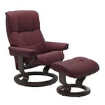 Stressless Mayfair M Fåtölj med pall läder bordeaux