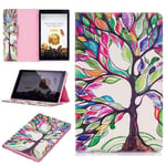 Print Pu Leather Flip Stand Case For Amazon Kindle Fire Hd 10 2017 2019 10 Inch Tablet Cover Shockproof Protective Funda Cover-life Tree
